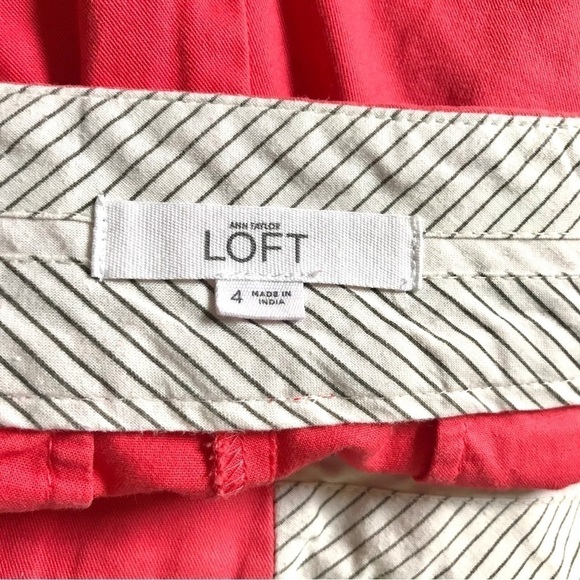ANN TAYLOR LOFT The Riviera Short Red Orange Size 4 - Picture 6 of 14